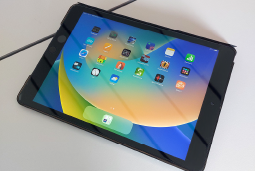 Home-Bildschirm eines Tablet aus dem DiLab-Verleih, ideal f&uuml;r Veranstaltungen und Seminare