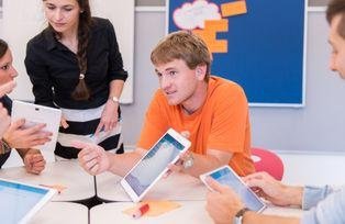 Mediendidaktisches Lehr-Lern-Setting im Didaktischen Labor der Universität Passau (Foto: Universität Passau)